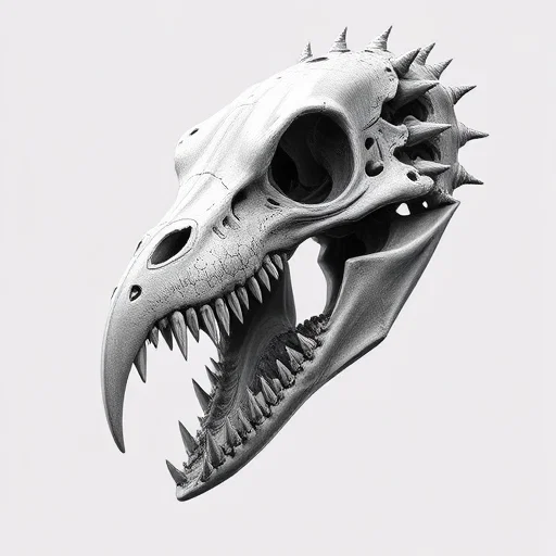 Mô hình hộp sọ người ngoài hành tinh Spikey Skull in 3D độc đáo - Image 1