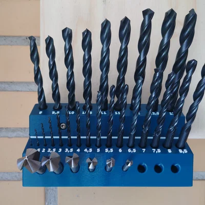 Khay Treo Tường Đựng Mũi Khoan Gọn Gàng Cho Xưởng Cơ Khí