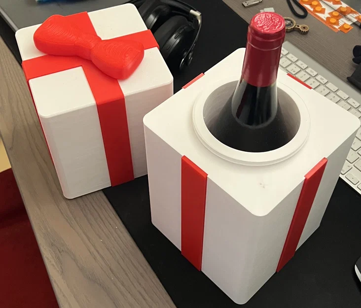 Hộp quà Giáng sinh cho chai rượu vang - Image 1