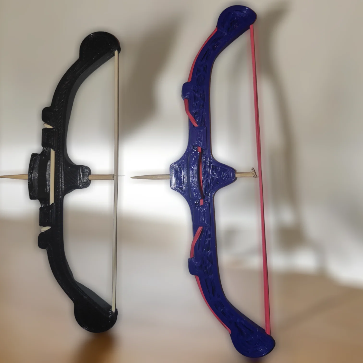 Cung bắn tăm và tăm bông bằng dây thun (Rubber band Bow) 1