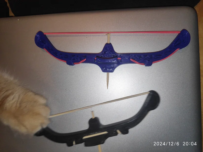 Cung bắn tăm và tăm bông bằng dây thun (Rubber band Bow) - Image 2