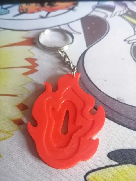 Móc khóa Demon Slayer in 3D - Biểu tượng ngọn lửa độc đáo - Image 1