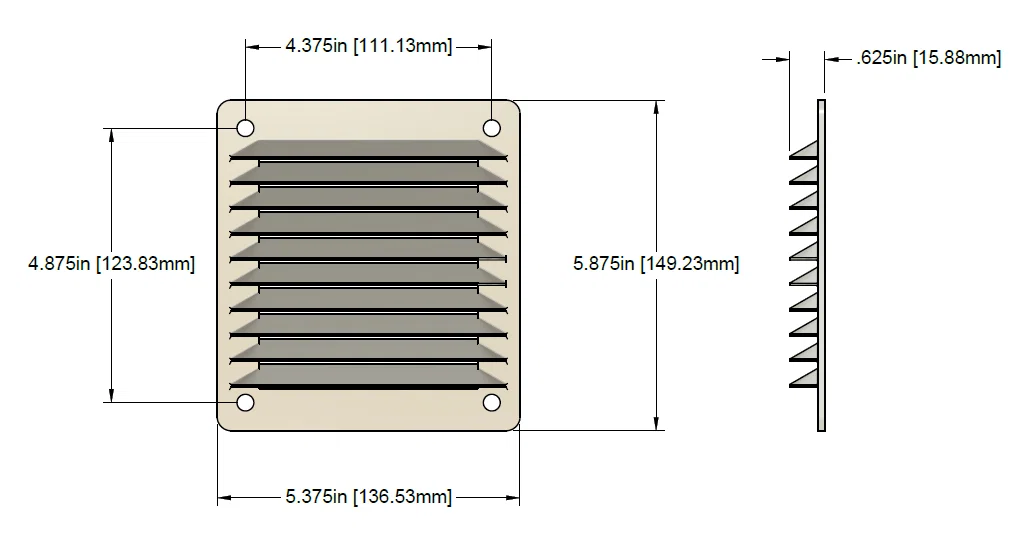 Nắp đậy lỗ thông gió Exhaust Vent Cover cho hệ thống lọc khí - Image 5