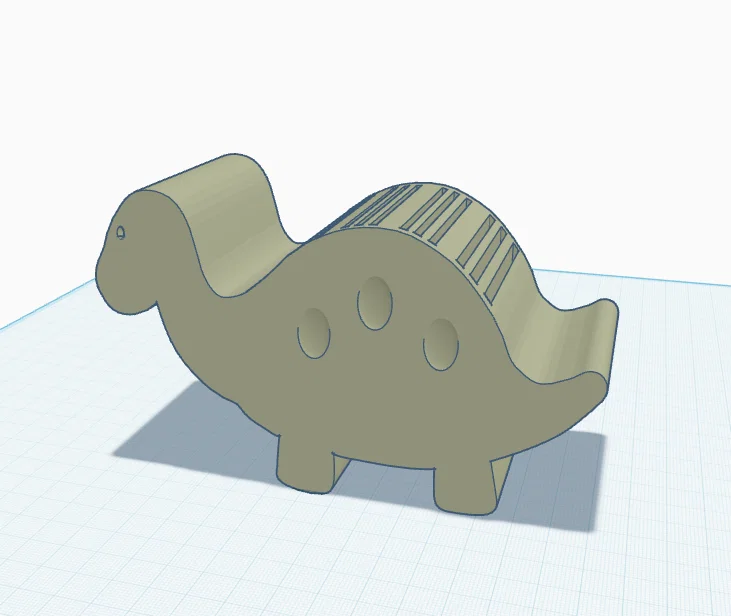 Khay đựng thẻ 12 ngăn hình khủng long Stegosaurus in 3D - Image 2