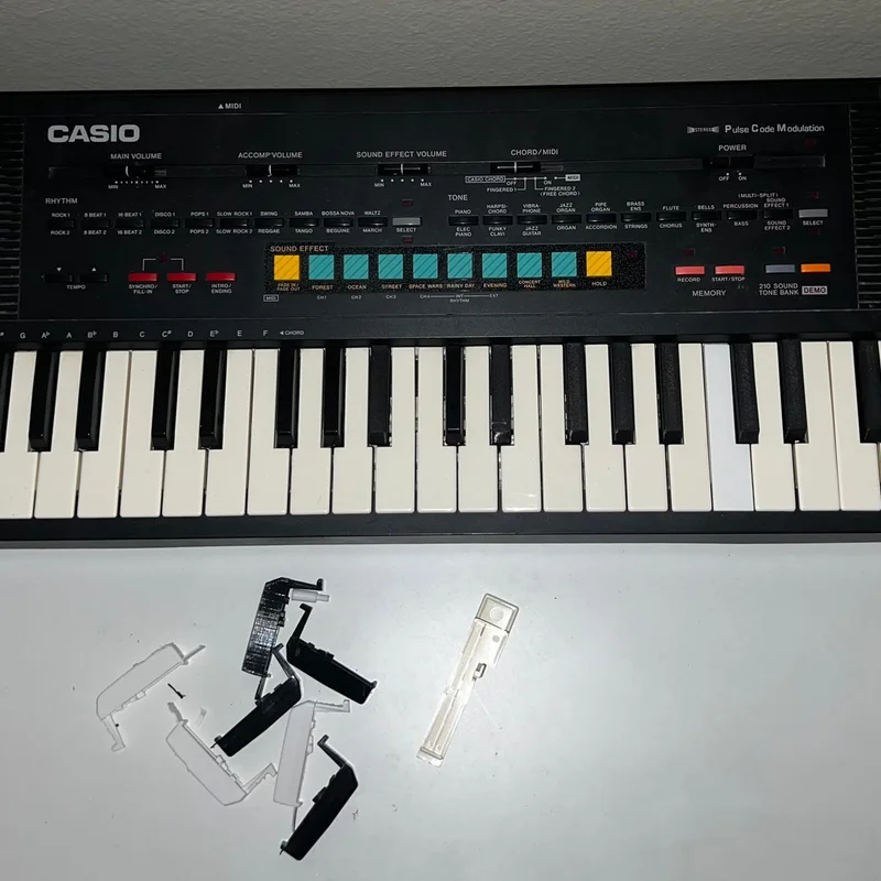 Bộ phím đàn thay thế cho Casio Casiotone MT-540 in 3D