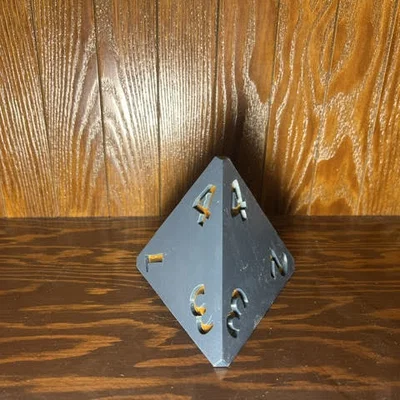 Mô hình xúc xắc D4 cho game Dungeons & Dragons (D&D) in 3D