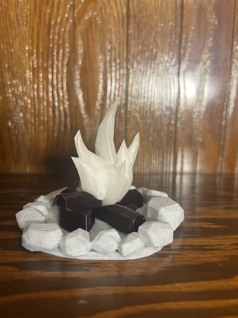 Mô hình đống lửa 3D trang trí độc đáo (Print In Place) - Image 2