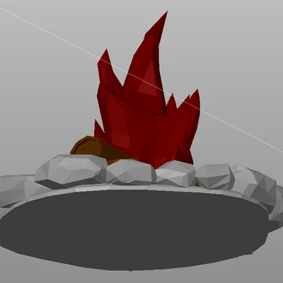 Mô hình đống lửa 3D trang trí độc đáo (Print In Place)