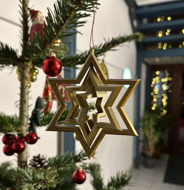 Mô hình ngôi sao Giáng sinh lồng nhau, có thể xoay - Image 2