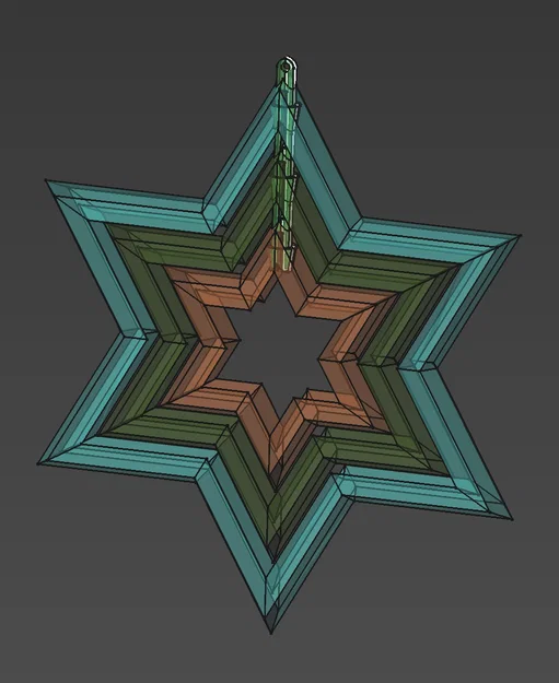 Mô hình ngôi sao Giáng sinh lồng nhau, có thể xoay - Image 3