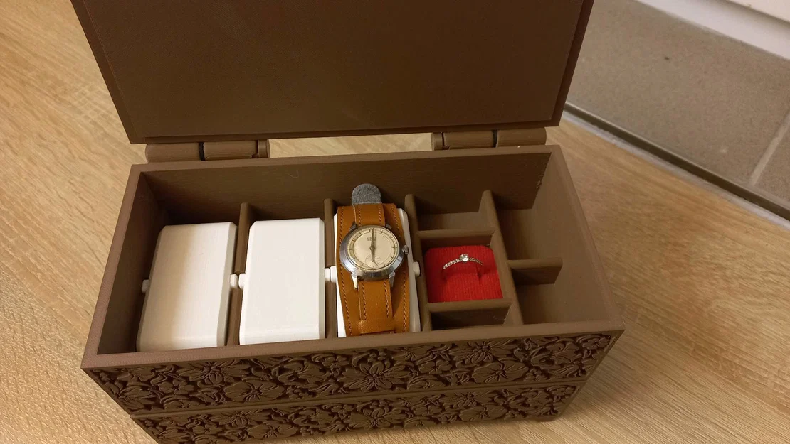 Hộp đựng trang sức kèm giá đỡ đồng hồ - Image 3