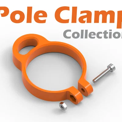 Bộ sưu tập kẹp ống đa năng (Pole Clamp Collection) in 3D tiện lợi