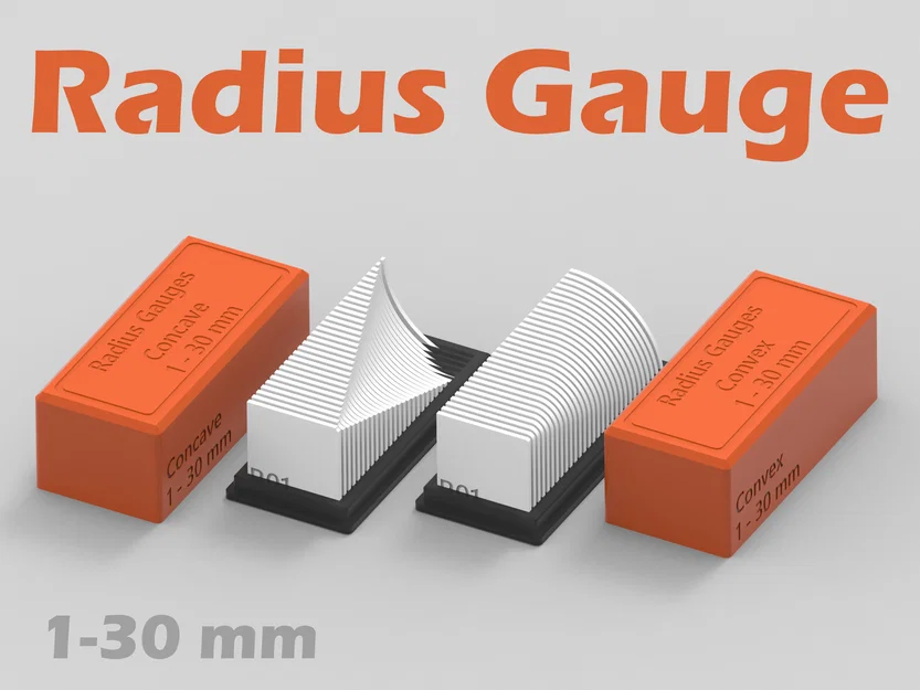 Bộ dưỡng đo bán kính Radius Gauge 1-30mm cho thiết kế và cơ khí - Image 1