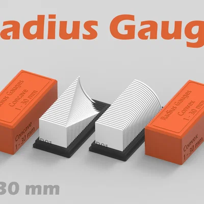 Bộ dưỡng đo bán kính Radius Gauge 1-30mm cho thiết kế và cơ khí