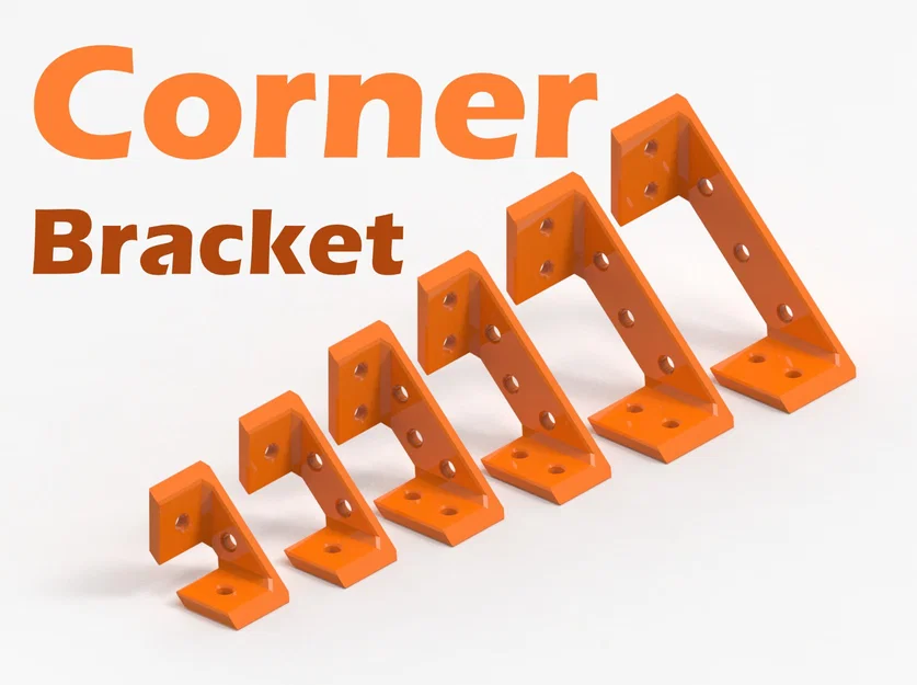Bộ giá đỡ góc Corner Bracket 6 kích thước M3 in 3D - Image 1