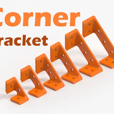 Bộ giá đỡ góc Corner Bracket 6 kích thước M3 in 3D