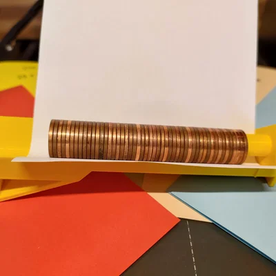 Dụng cụ hỗ trợ cuộn tiền xu kèm mẫu giấy in (Euro)