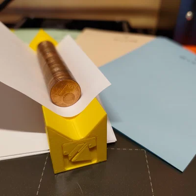 Dụng cụ hỗ trợ cuộn tiền xu kèm mẫu giấy in (Euro)