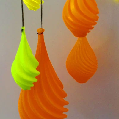 Bộ đồ trang trí cây thông xoắn ốc 3D Easy Ornaments dễ in