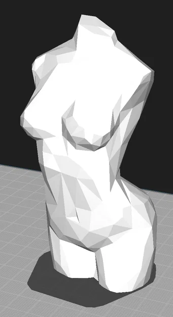 Mô hình tượng bán thân nữ phong cách Low Poly (Woman Torso) - Image 1