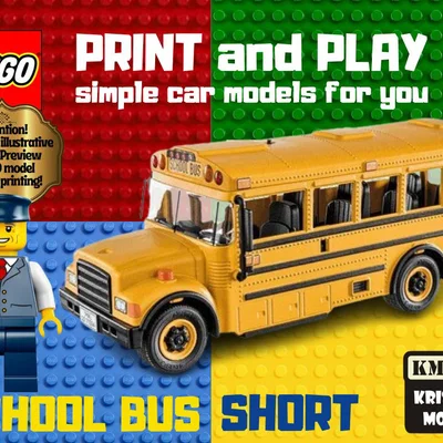 Mô hình xe buýt trường học LEGO in 3D độc đáo cho bé