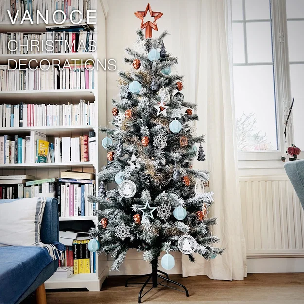 VANOCE | Quả cầu trang trí kiểu String Art, chủ đề Cây thông Noel - Image 2