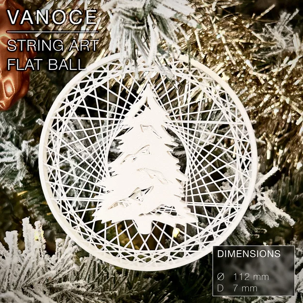 VANOCE | Quả cầu trang trí kiểu String Art, chủ đề Cây thông Noel - Image 3