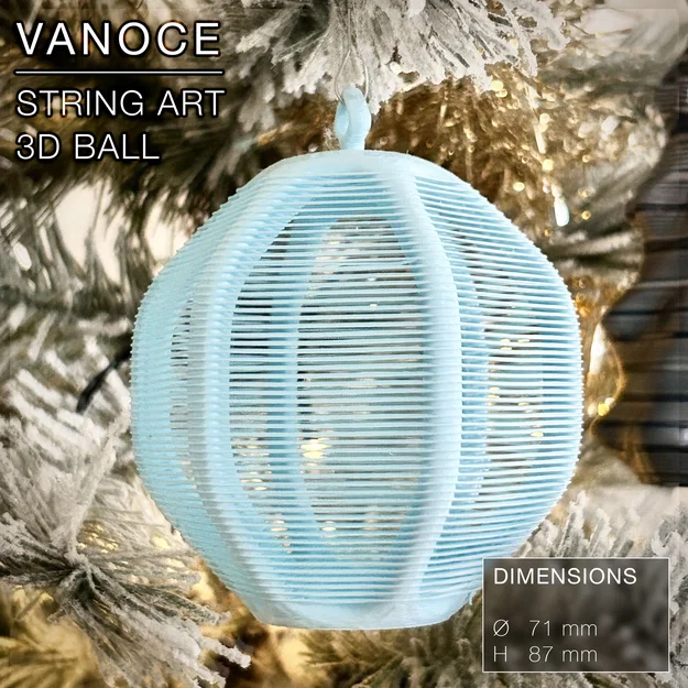 VANOCE | Quả cầu String Art trang trí Cây thông Noel - Image 1
