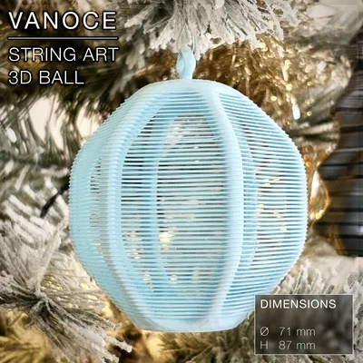 VANOCE | Quả cầu String Art trang trí Cây thông Noel