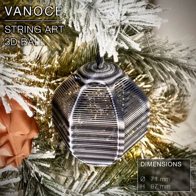 VANOCE | Quả cầu String Art trang trí Cây thông Noel