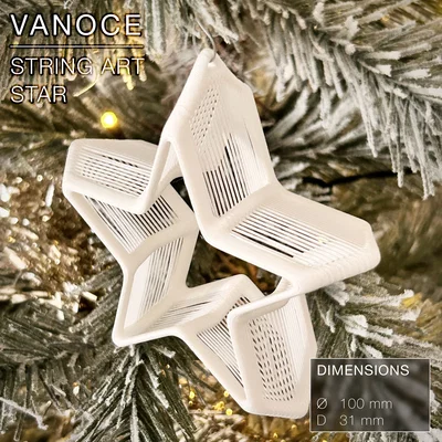 VANOCE | Ngôi sao treo, nghệ thuật đan dây, trang trí cây thông Noel