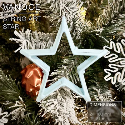 VANOCE | Ngôi sao treo, nghệ thuật đan dây, trang trí cây thông Noel