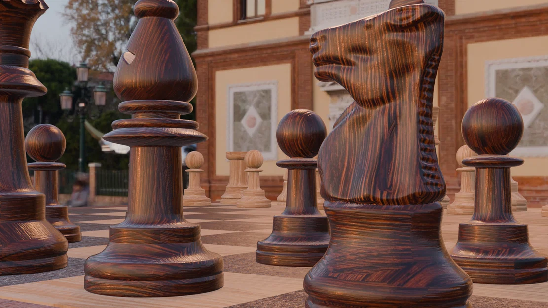 Bộ cờ vua Staunton cổ điển đầy đủ - Image 1