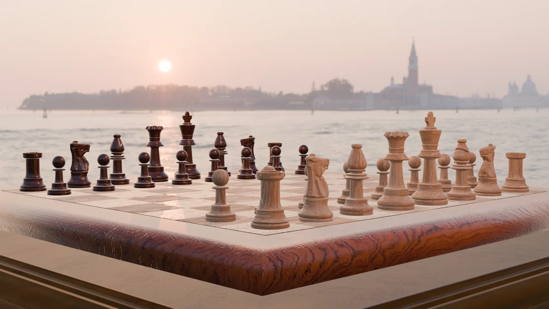 Bộ cờ vua Staunton cổ điển đầy đủ - Image 3