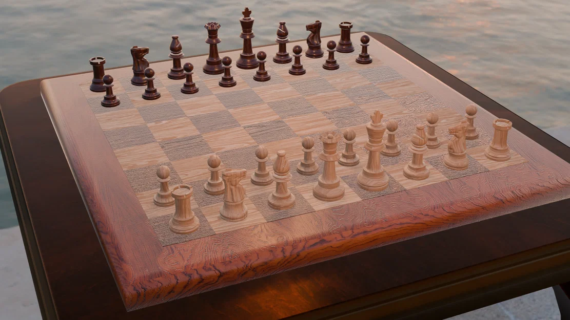 Bộ cờ vua Staunton cổ điển đầy đủ - Image 4