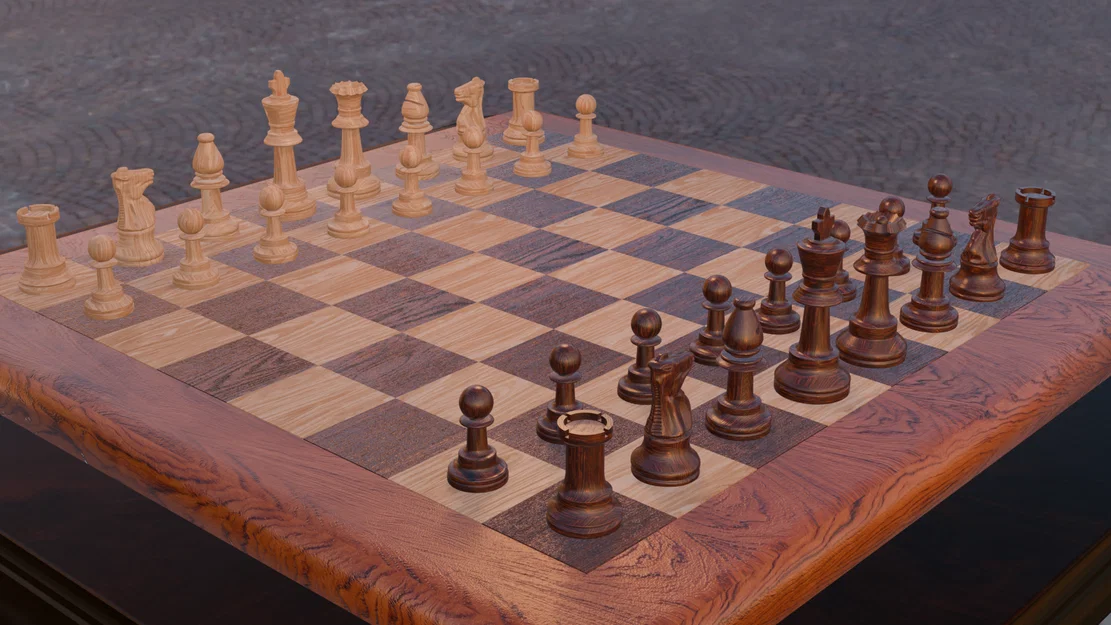 Bộ cờ vua Staunton cổ điển đầy đủ - Image 5