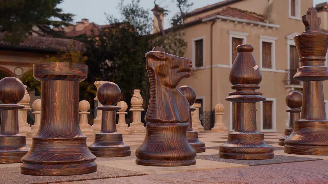 Bộ cờ vua Staunton cổ điển đầy đủ - Image 7