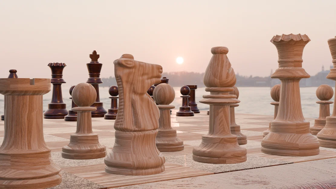 Bộ cờ vua Staunton cổ điển đầy đủ - Image 9