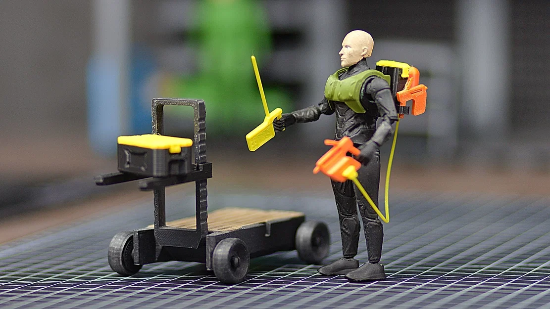 Mô hình 3D nhân vật phi công kiêm thợ máy Alex Reed tỷ lệ 1/18 - Image 1