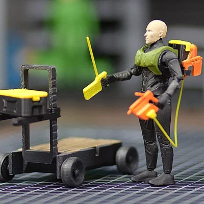 Mô hình 3D nhân vật phi công kiêm thợ máy Alex Reed tỷ lệ 1/18