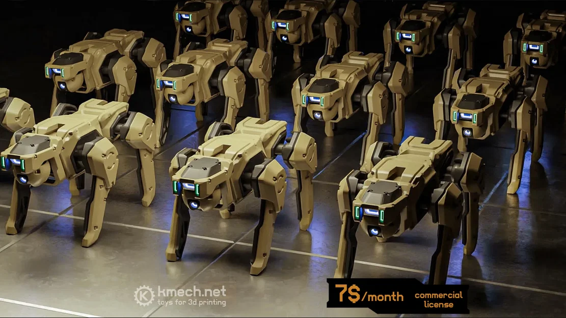 Mô hình 3D Chú chó robot mini (Robot dog) lắp ráp tùy biến - Image 1