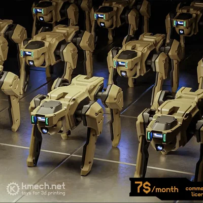 Mô hình 3D Chú chó robot mini (Robot dog) lắp ráp tùy biến