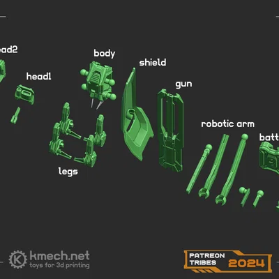 Mô hình 3D Chú chó robot mini (Robot dog) lắp ráp tùy biến