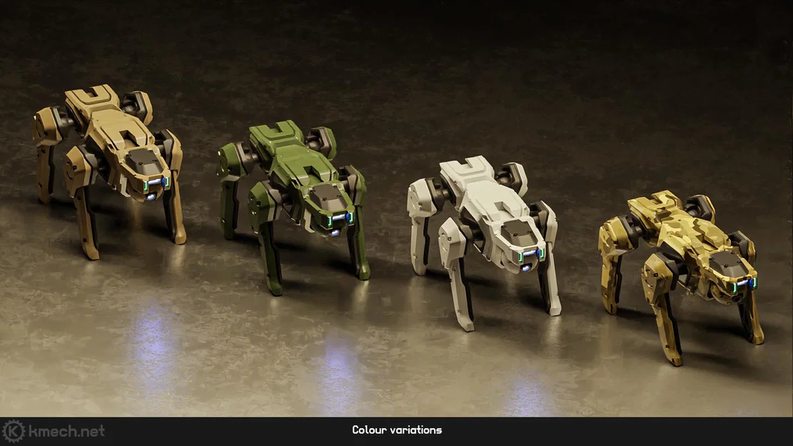 Mô hình 3D Chú chó robot mini (Robot dog) lắp ráp tùy biến - Image 4