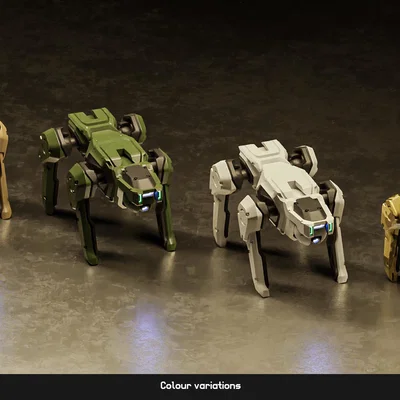 Mô hình 3D Chú chó robot mini (Robot dog) lắp ráp tùy biến