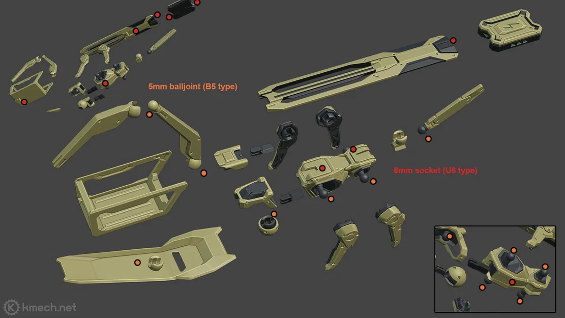 Mô hình 3D Chú chó robot mini (Robot dog) lắp ráp tùy biến - Image 6