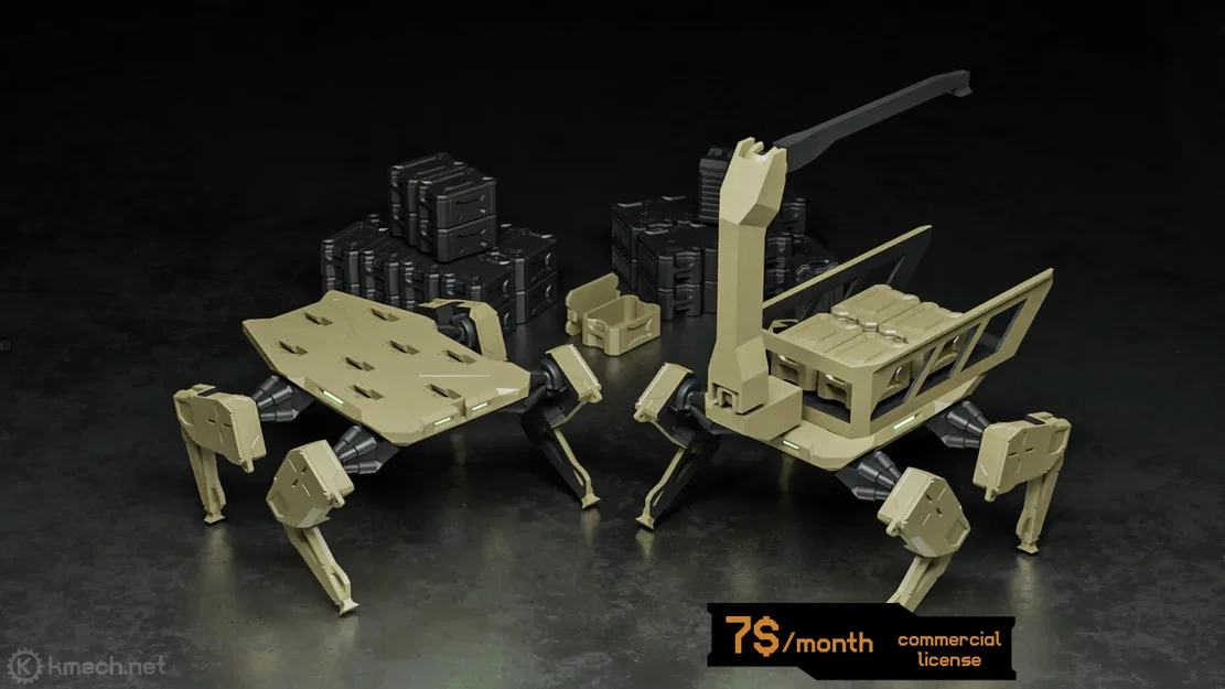 Mô hình Cargo Robot linh hoạt cho action figure 10cm - In 3D - Image 1