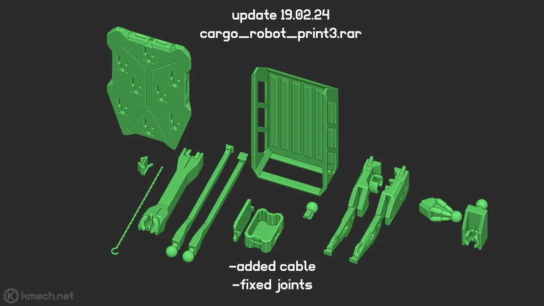 Mô hình Cargo Robot linh hoạt cho action figure 10cm - In 3D - Image 3