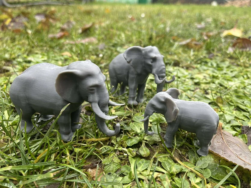 Mô hình Gia đình voi đi sở thú - Image 2