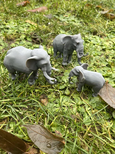 Mô hình Gia đình voi đi sở thú - Image 5